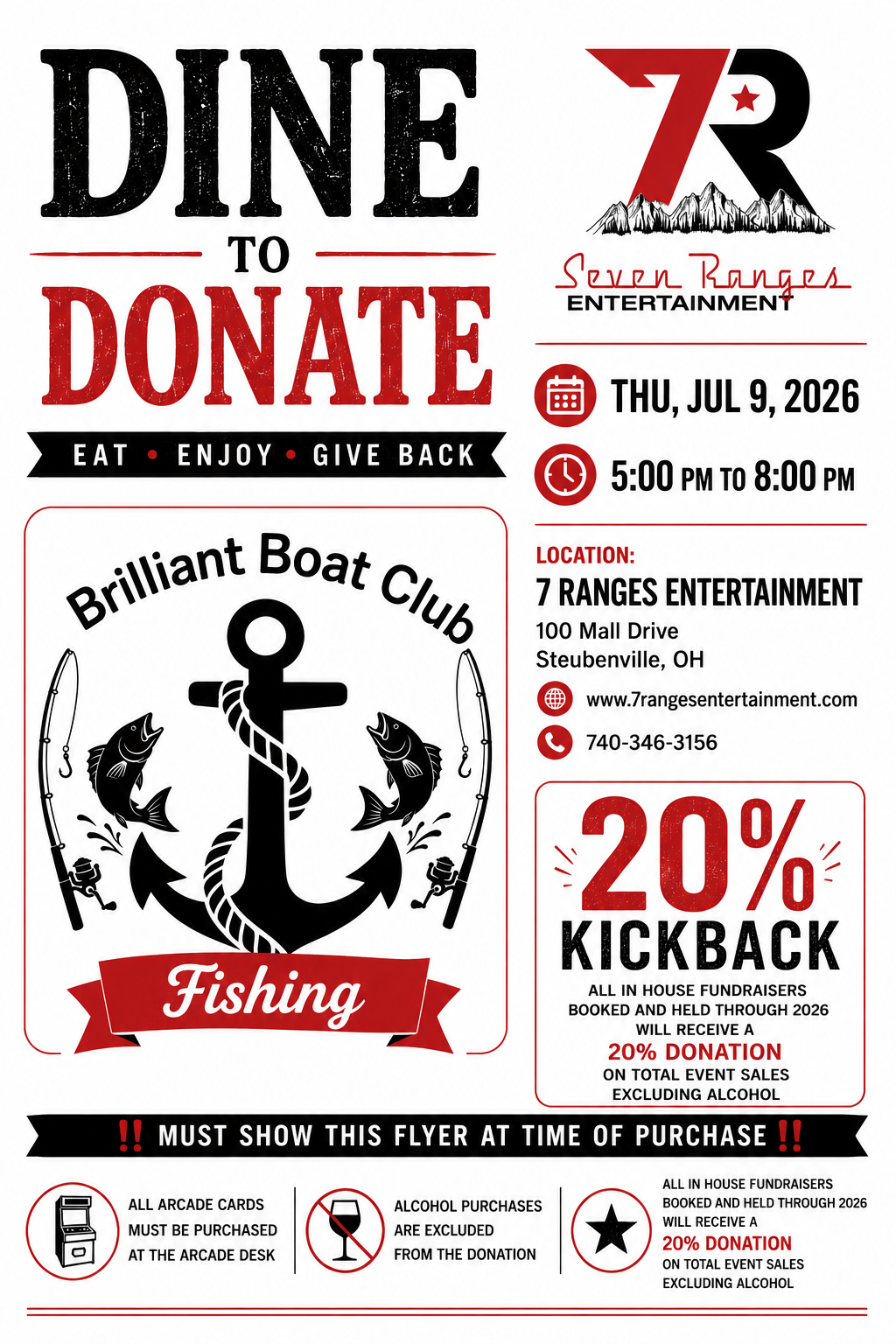 Dine to Donate: Brilliant Boat Club
